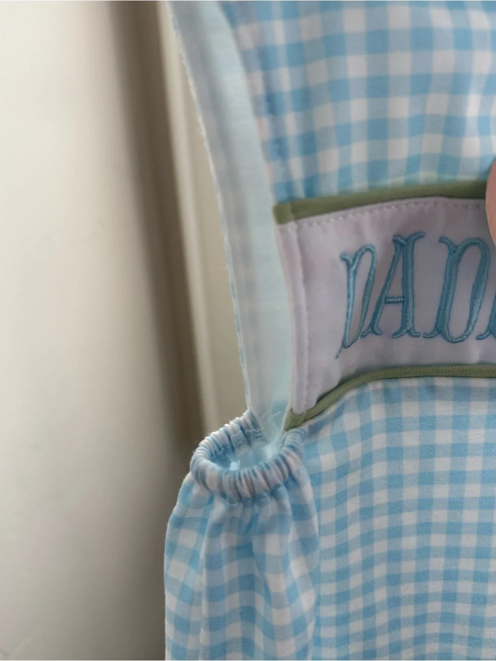 Daddy's Boy Blue Gingham Romper